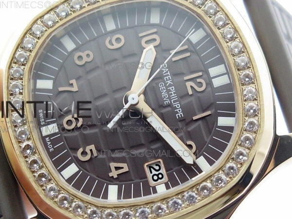 Aquanaut 5067A RG PPF 1:1 Best Edition Brown Textured Dial on Brown Rubber Strap AE23 (Free a box) - Image 4
