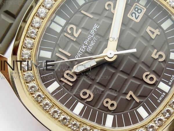 Aquanaut 5067A RG PPF 1:1 Best Edition Brown Textured Dial on Brown Rubber Strap AE23 (Free a box) - Image 6