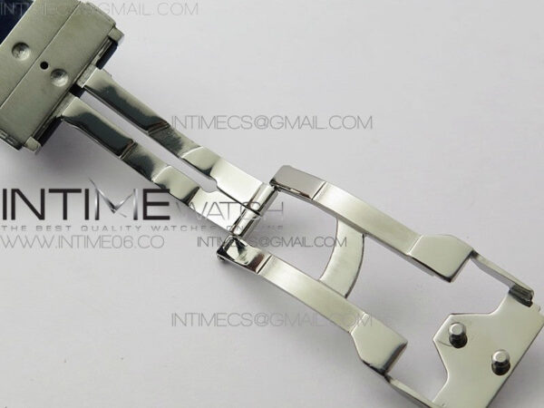 Classic Fusion 42mm SS Paved Diamonds Case/Bezel B50F Blue Dial On Blue Gummy Strap A2892 - Image 15
