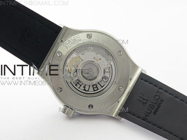 Classic Fusion 42mm SS Paved Diamonds Case/Bezel B50F Blue Dial On Blue Gummy Strap A2892 - Image 18