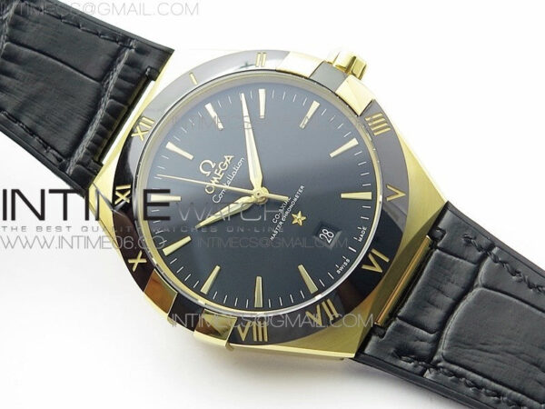 Constellation 131.33.41.21.03.001 YG TW Best Edition Black Dial On Black Gummy Strap A8500 - Image 2