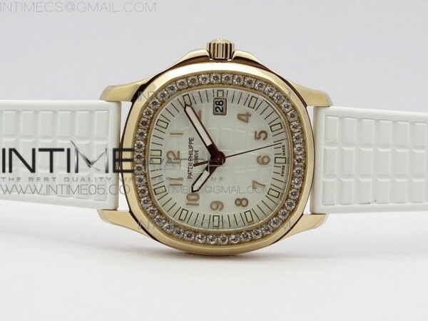 Aquanaut 5067A RG PPF 1:1 Best Edition White Textured Dial on White Rubber Strap AE23 (Free a box) - Image 3