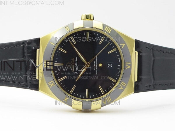 Constellation 131.33.41.21.03.001 YG TW Best Edition Black Dial On Black Gummy Strap A8500 - Image 3