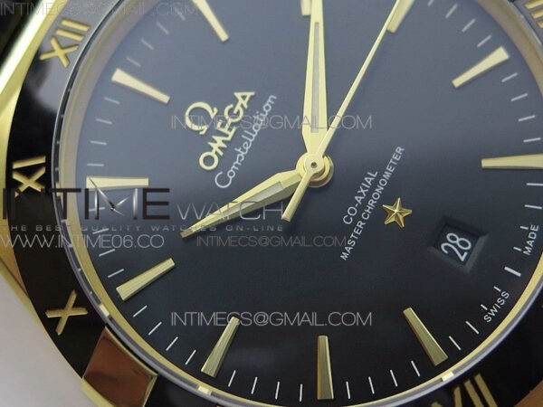 Constellation 131.33.41.21.03.001 YG TW Best Edition Black Dial On Black Gummy Strap A8500 - Image 7