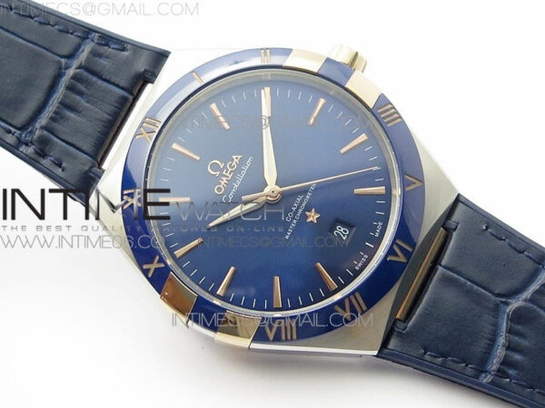Constellation 131.33.41.21.03.001 SS/RG TW Best Edition Blue Dial On Blue Gummy Strap A8500 - Image 2
