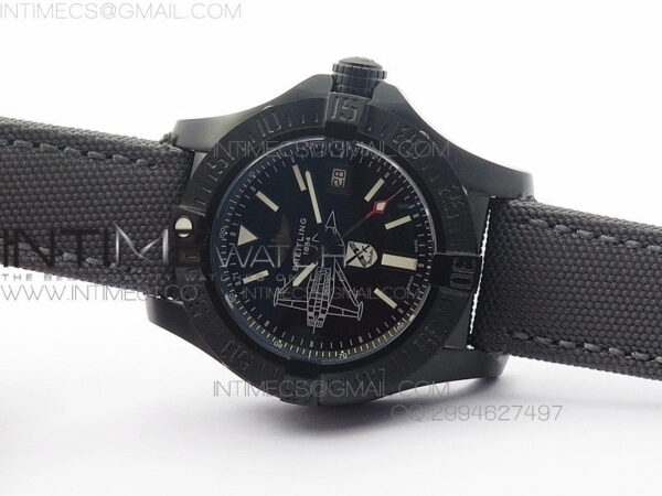 Avenger II Seawolf PVD Black Dial on Gray Nylon Strap A2836 - Image 2