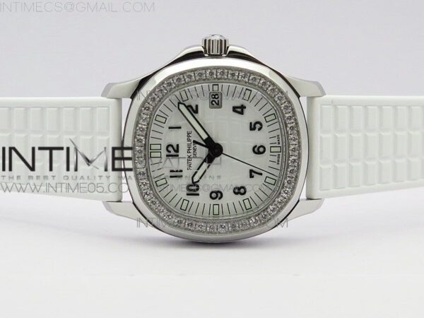 Aquanaut 5067A SS PPF 1:1 Best Edition White Textured Dial on White Rubber Strap AE23 (Free a box) - Image 3