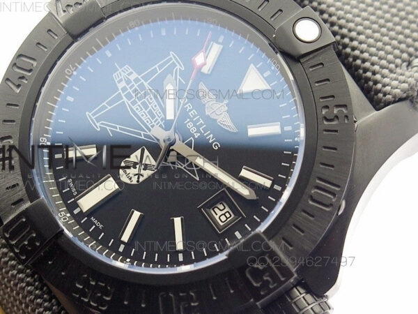 Avenger II Seawolf PVD Black Dial on Gray Nylon Strap A2836 - Image 4