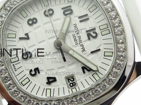 Aquanaut 5067A SS PPF 1:1 Best Edition White Textured Dial on White Rubber Strap AE23 (Free a box) - Image 4