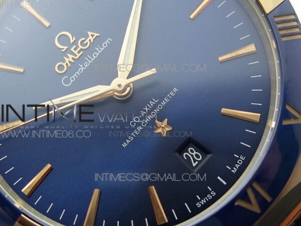 Constellation 131.33.41.21.03.001 SS/RG TW Best Edition Blue Dial On Blue Gummy Strap A8500 - Image 5