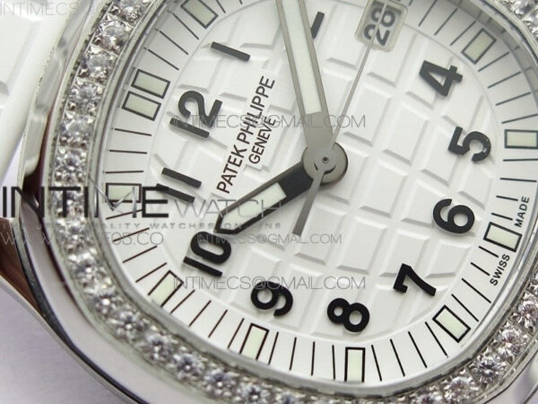 Aquanaut 5067A SS PPF 1:1 Best Edition White Textured Dial on White Rubber Strap AE23 (Free a box) - Image 6