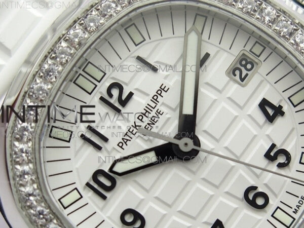 Aquanaut 5067A SS PPF 1:1 Best Edition White Textured Dial on White Rubber Strap AE23 (Free a box) - Image 7