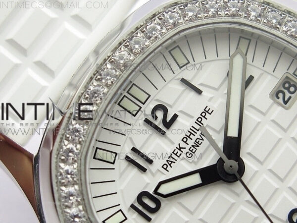 Aquanaut 5067A SS PPF 1:1 Best Edition White Textured Dial on White Rubber Strap AE23 (Free a box) - Image 8