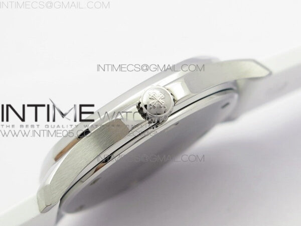 Aquanaut 5067A SS PPF 1:1 Best Edition White Textured Dial on White Rubber Strap AE23 (Free a box) - Image 9