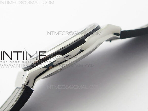 Classic Fusion 42mm SS Paved Diamonds Bezel B50F Gray Dial On Gray Gummy Strap A2892 - Image 11