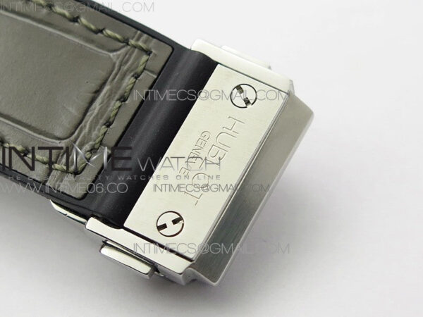 Classic Fusion 42mm SS Paved Diamonds Bezel B50F Gray Dial On Gray Gummy Strap A2892 - Image 13