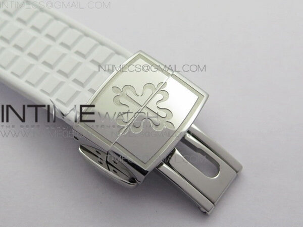 Aquanaut 5067A SS PPF 1:1 Best Edition White Textured Dial on White Rubber Strap AE23 (Free a box) - Image 14