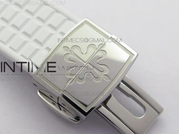 Aquanaut 5067A SS PPF 1:1 Best Edition White Textured Dial on White Rubber Strap AE23 (Free a box) - Image 15