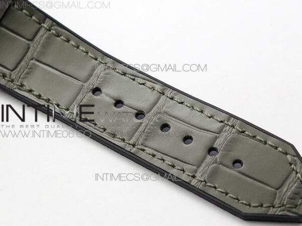 Classic Fusion 42mm SS Paved Diamonds Bezel B50F Gray Dial On Gray Gummy Strap A2892 - Image 16