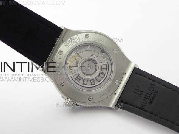 Classic Fusion 42mm SS Paved Diamonds Bezel B50F Gray Dial On Gray Gummy Strap A2892 - Image 18