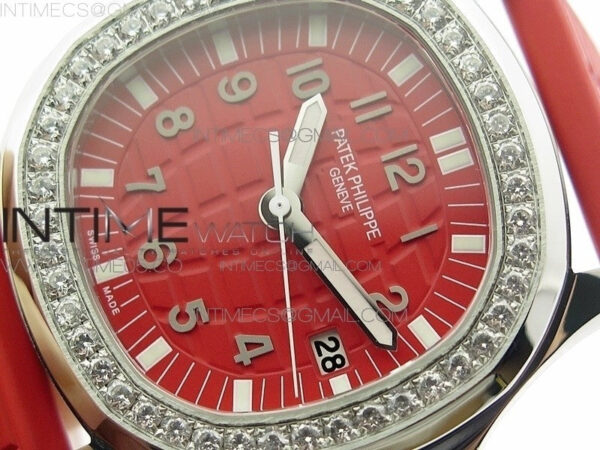 Aquanaut 5067A SS PPF 1:1 Best Edition Red Textured Dial on Red Rubber Strap AE23 (Free a box) - Image 4