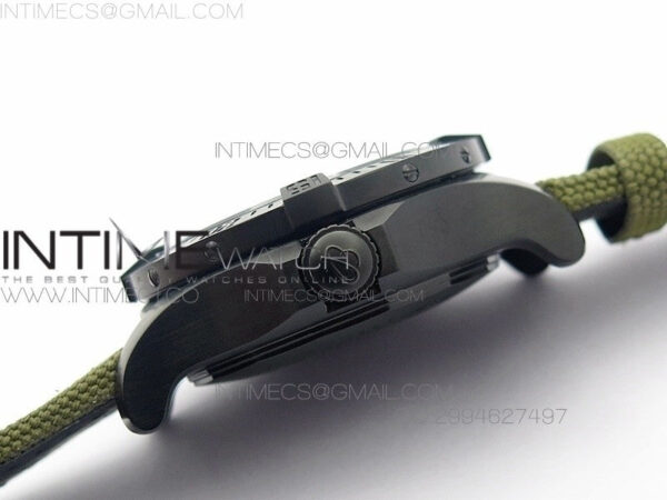 Avenger II Seawolf PVD Black CF Dial on Green Nylon Strap A2836 - Image 6