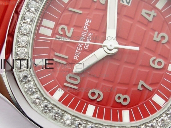 Aquanaut 5067A SS PPF 1:1 Best Edition Red Textured Dial on Red Rubber Strap AE23 (Free a box) - Image 6