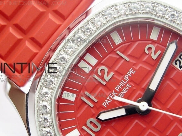 Aquanaut 5067A SS PPF 1:1 Best Edition Red Textured Dial on Red Rubber Strap AE23 (Free a box) - Image 8