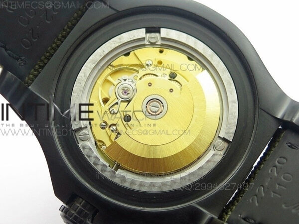 Avenger II Seawolf PVD Black CF Dial on Green Nylon Strap A2836 - Image 12