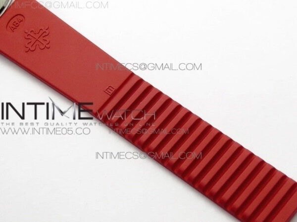 Aquanaut 5067A SS PPF 1:1 Best Edition Red Textured Dial on Red Rubber Strap AE23 (Free a box) - Image 13