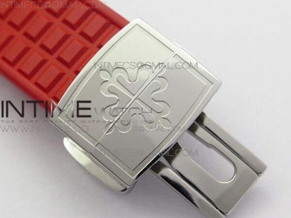 Aquanaut 5067A SS PPF 1:1 Best Edition Red Textured Dial on Red Rubber Strap AE23 (Free a box) - Image 15