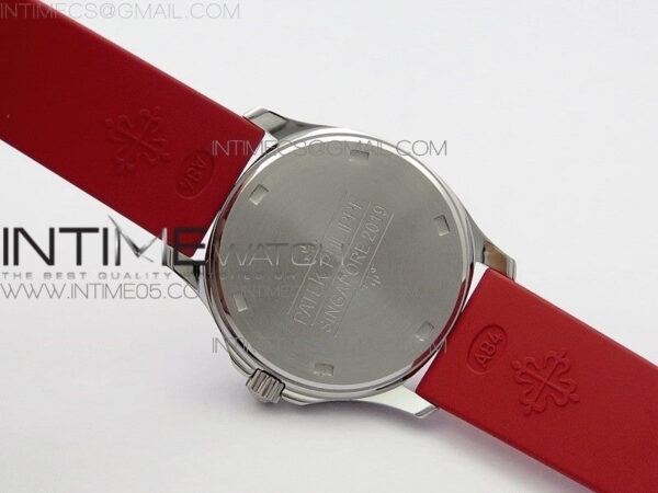 Aquanaut 5067A SS PPF 1:1 Best Edition Red Textured Dial on Red Rubber Strap AE23 (Free a box) - Image 19