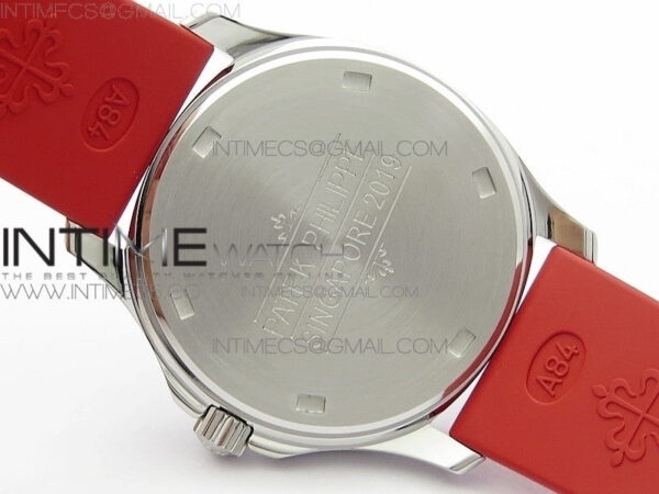 Aquanaut 5067A SS PPF 1:1 Best Edition Red Textured Dial on Red Rubber Strap AE23 (Free a box) - Image 20