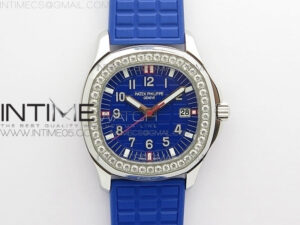 Aquanaut 5067A SS PPF 1:1 Best Edition Blue Textured Dial on Blue Rubber Strap AE23 (Free a box)
