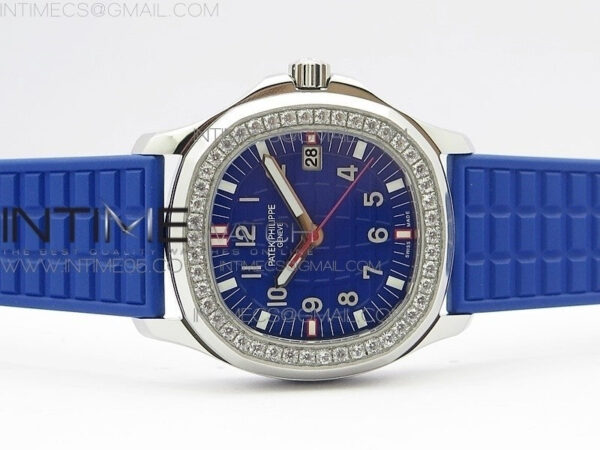 Aquanaut 5067A SS PPF 1:1 Best Edition Blue Textured Dial on Blue Rubber Strap AE23 (Free a box) - Image 3