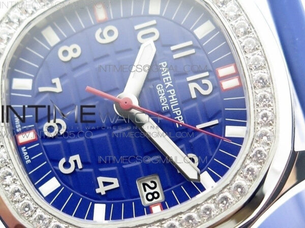 Aquanaut 5067A SS PPF 1:1 Best Edition Blue Textured Dial on Blue Rubber Strap AE23 (Free a box) - Image 4