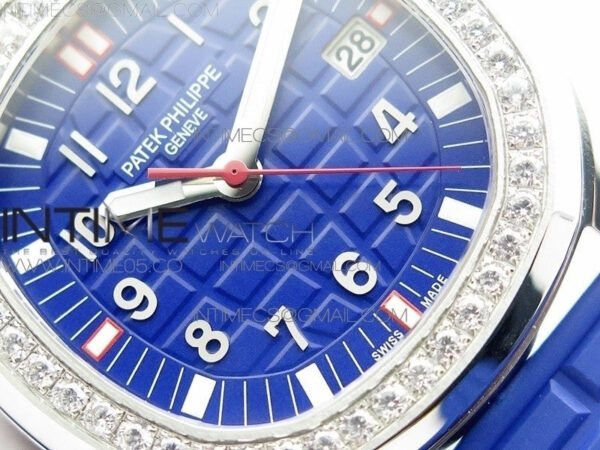 Aquanaut 5067A SS PPF 1:1 Best Edition Blue Textured Dial on Blue Rubber Strap AE23 (Free a box) - Image 5