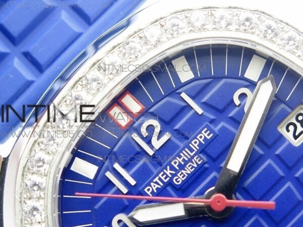 Aquanaut 5067A SS PPF 1:1 Best Edition Blue Textured Dial on Blue Rubber Strap AE23 (Free a box) - Image 8