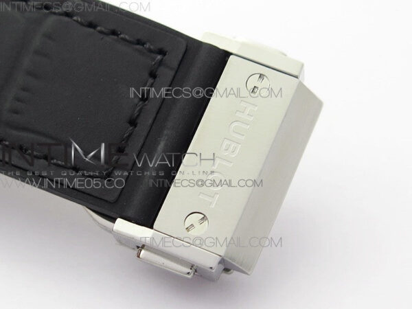 Classic Fusion 42mm SS WWF 1:1 Best Edition Black Dial On Black Gummy Strap Asian HB1112 - Image 12