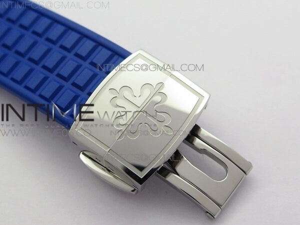Aquanaut 5067A SS PPF 1:1 Best Edition Blue Textured Dial on Blue Rubber Strap AE23 (Free a box) - Image 15