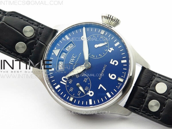 Big Pilot Annual Calendar SS IW5027 AZF 1:1 Best Edition Blue Dial on Black Leather Strap A52850 - Image 2