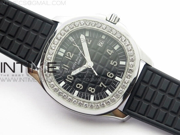 Aquanaut 5067A SS PPF 1:1 Best Edition Black Textured Dial on Black Rubber Strap AE23 (Free a box) - Image 2