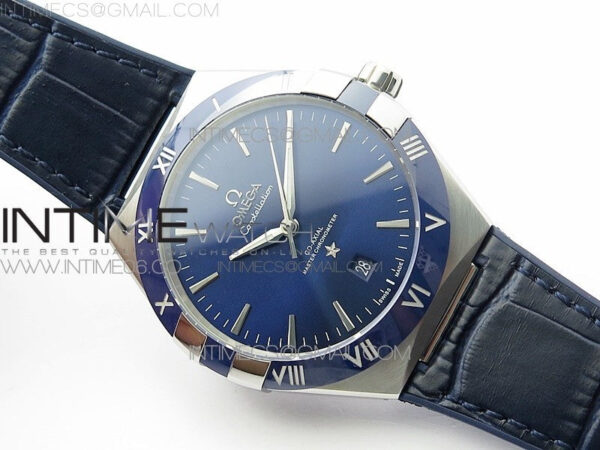 Constellation 131.33.41.21.03.001 SS TW Best Edition Blue Dial On Blaue Gummy Strap A8500 - Image 2