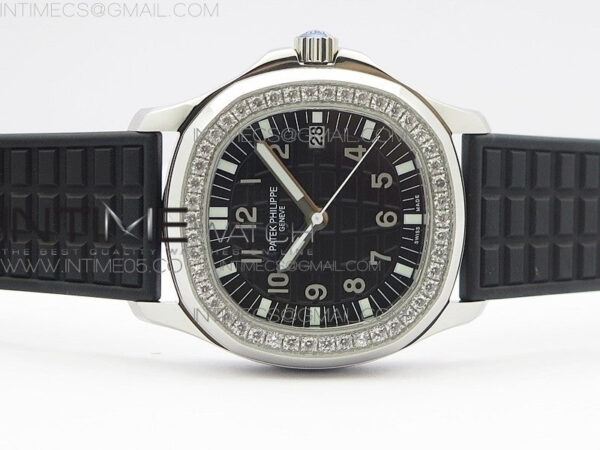 Aquanaut 5067A SS PPF 1:1 Best Edition Black Textured Dial on Black Rubber Strap AE23 (Free a box) - Image 3