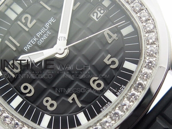 Aquanaut 5067A SS PPF 1:1 Best Edition Black Textured Dial on Black Rubber Strap AE23 (Free a box) - Image 5