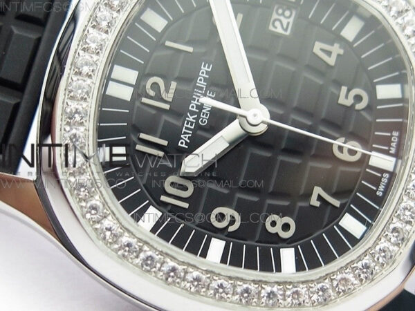 Aquanaut 5067A SS PPF 1:1 Best Edition Black Textured Dial on Black Rubber Strap AE23 (Free a box) - Image 6