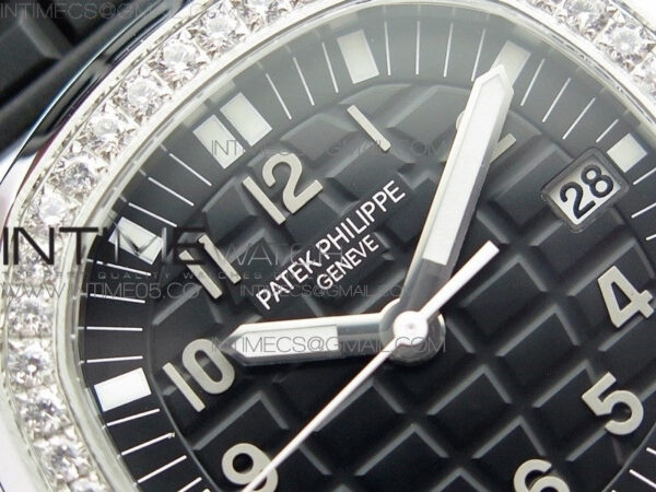 Aquanaut 5067A SS PPF 1:1 Best Edition Black Textured Dial on Black Rubber Strap AE23 (Free a box) - Image 7
