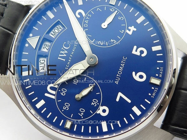 Big Pilot Annual Calendar SS IW5027 AZF 1:1 Best Edition Blue Dial on Black Leather Strap A52850 - Image 8