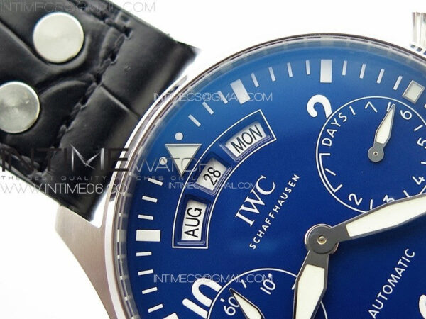 Big Pilot Annual Calendar SS IW5027 AZF 1:1 Best Edition Blue Dial on Black Leather Strap A52850 - Image 10