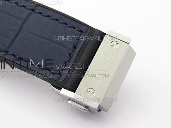 Classic Fusion 42mm SS WWF 1:1 Best Edition Blue Dial On Blue Gummy Strap Asian HB1112 - Image 11